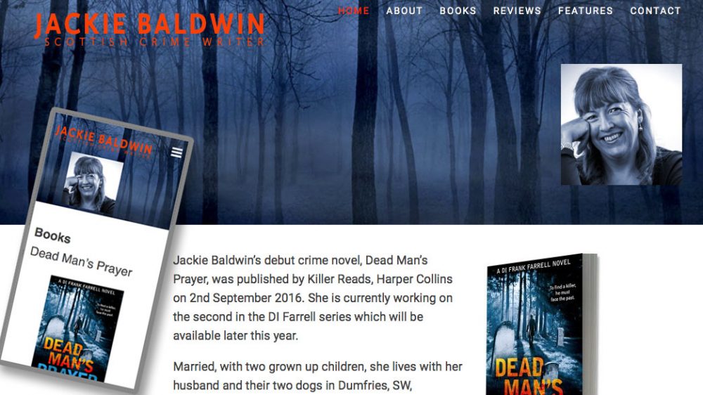 Jackie Baldwin - Scottish Crime Writer web design