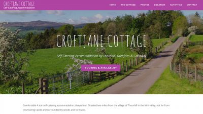 Croftjane Cottage web design